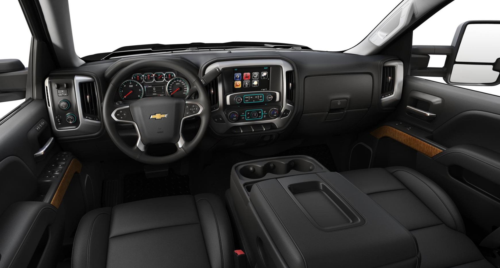 2018 Chevrolet Silverado 1500 LTZ Truck Black Leather Interior Picture